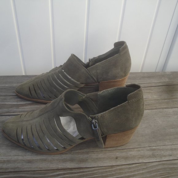 1. State Bootie Leather Upper "Arnet" Olive Green with zipper Size 9 - Picture 3 of 9